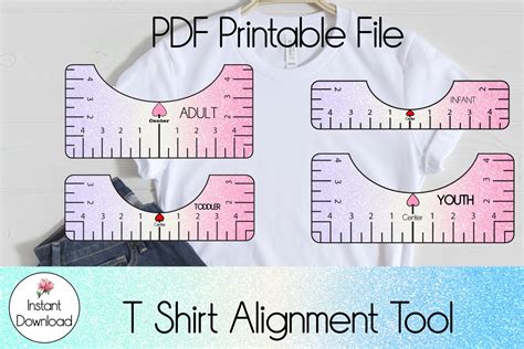 T Shirt Alignment Tool SVG for Cricut