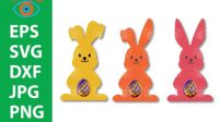110+ Bunny Egg Holder SVG -  Download Easter SVG for Free