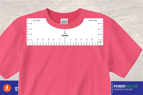 T Shirt Alignment Ruler SVG