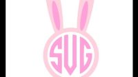 188+ Bunny Monogram SVG Free -  Popular Easter SVG Cut