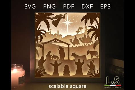 199+ Nativity Light Box Svg Free -  Download Shadow Box SVG for Free