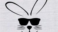224+ Easter Bunny With Glasses SVG Free -  Popular Easter SVG Cut Files