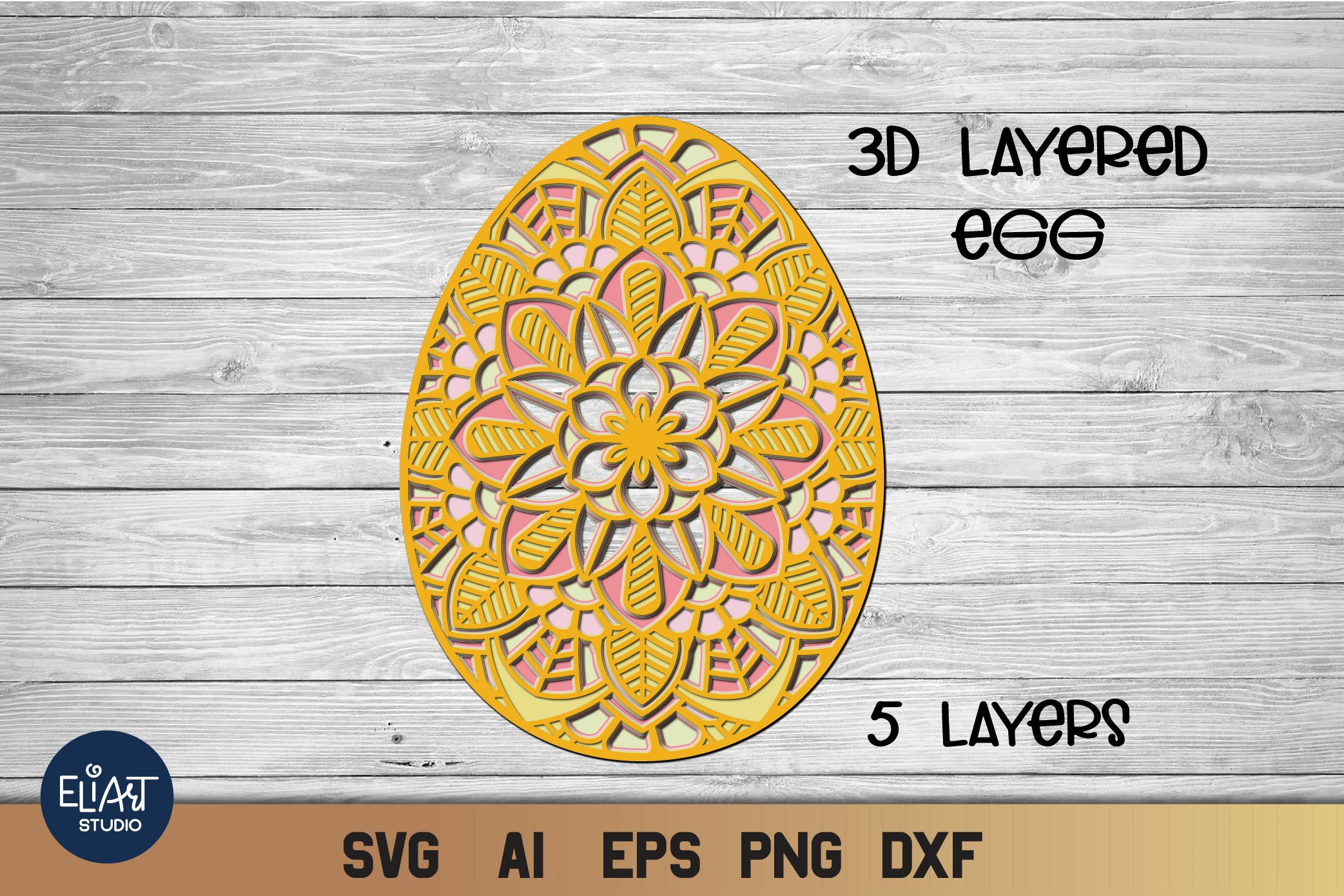 Easter SVG | 3d Layered SVG Egg | Cut File (1173663) | Cut Files