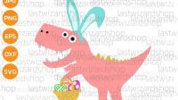 56+ Dinosaur With Bunny Ears SVG -  Easter Scalable Graphics