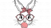 65+ Bubblegum Bunny SVG -  Popular Easter Crafters File
