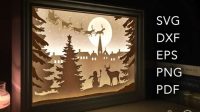 91+ Free Christmas Light Box Svg -  Popular Shadow Box Crafters File