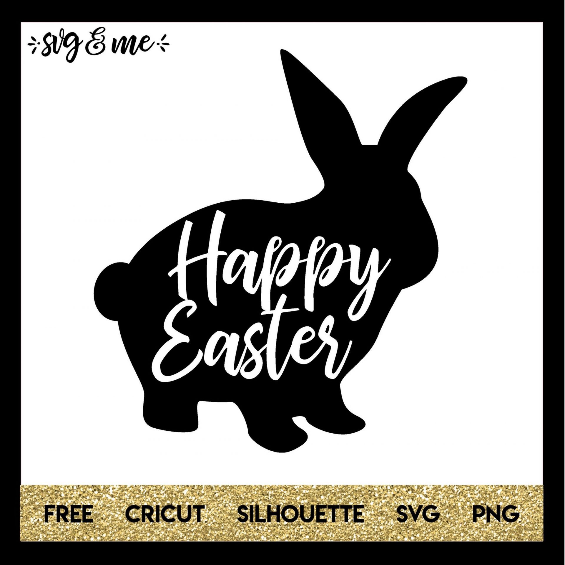 Happy Easter Bunny Silhouette 01 e1515859405284