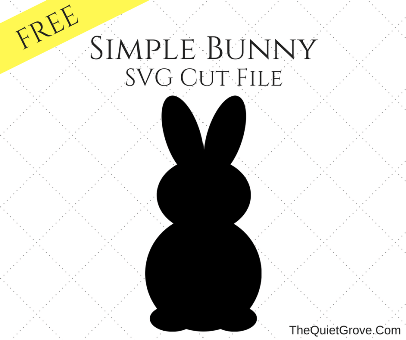 Simple Bunny Silhouette SVG Cut File 1