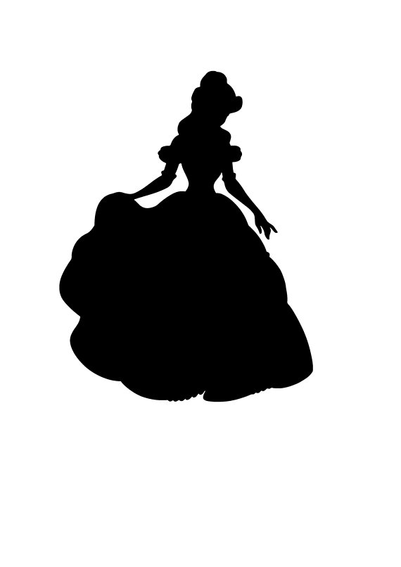 belle silhouette disney 11