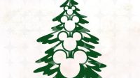 Mickey Mouse Head Christmas Tree Svg