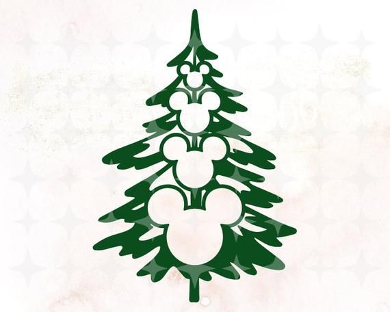 Mickey Mouse Head Christmas Tree Svg