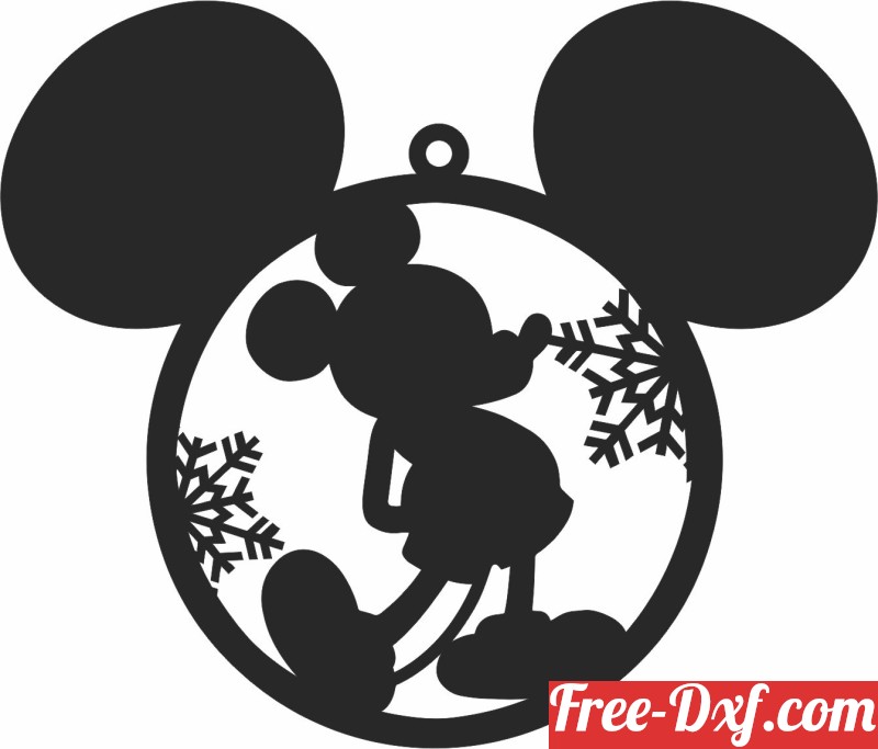 Mickey Mouse Ornament Svg