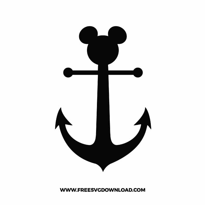 Mickey Mouse Anchor Svg