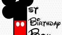 Mickey Mouse First Birthday Svg