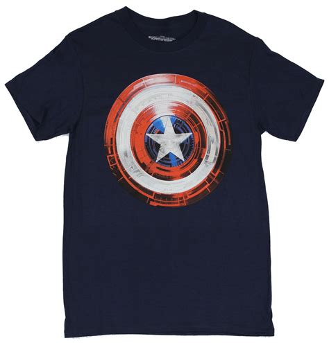 Captain America - Captain America Mens T-Shirt - Digital Style Shield