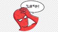 png transparent telegram sticker line meme spiderman meme text hand head