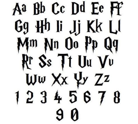 Harry Potter Font Svg Harry Potter Alphabet Svg Harry Potter | Images