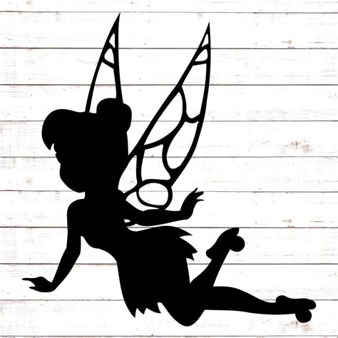 Tinkerbell Silhouette #1 Silhouette Art, Svg Cutting Files, Disney Best