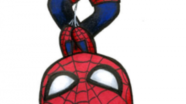 spider man clipart upside down 9